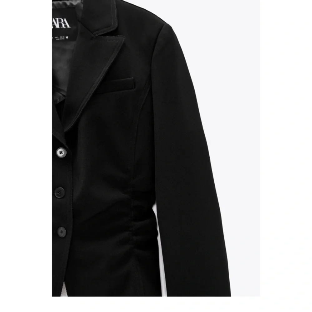 Must Go‼️ Brand New Zara Ruched Fitted Blazer. Read Description 👇 - Picture 3 of 12